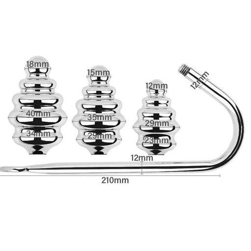 Set Screw-in Ribbed 8826 Anal Hook GreatBenefit 0914